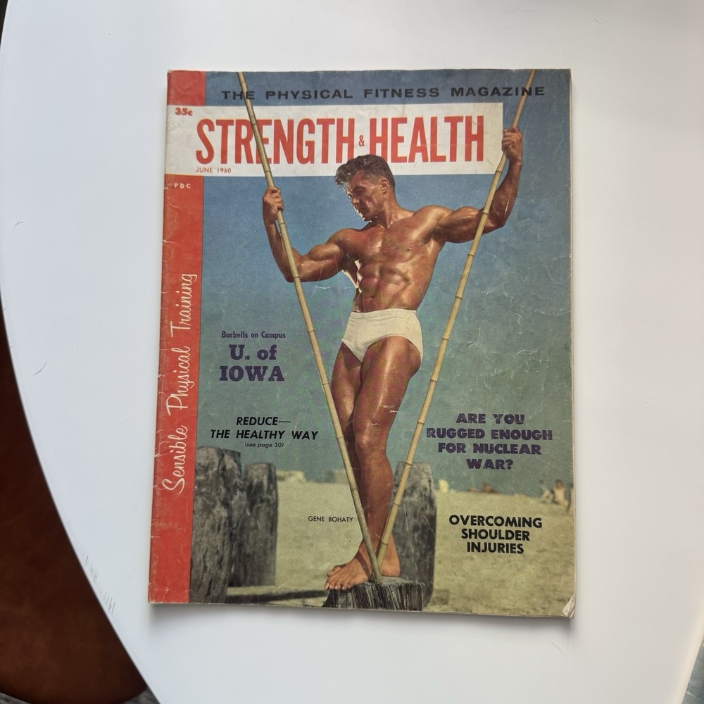 STRENGTH & HEALTH JUNE 1960 PHYSICAL FITNESS MAGAZINE Gene Bohaty COVER VTG